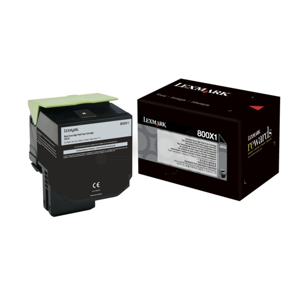 Lexmark 80C0X10/800X1 Toner-Kit schwarz extra High-Capacity, 8.000 Seiten ISO/IEC 19798