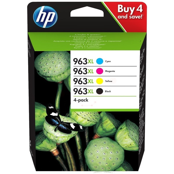 HP 3YP35AE/963XL Tintenpatrone MultiPack Bk,C,M,Y High-Capacity 2000pg + 3x1600pg VE=4