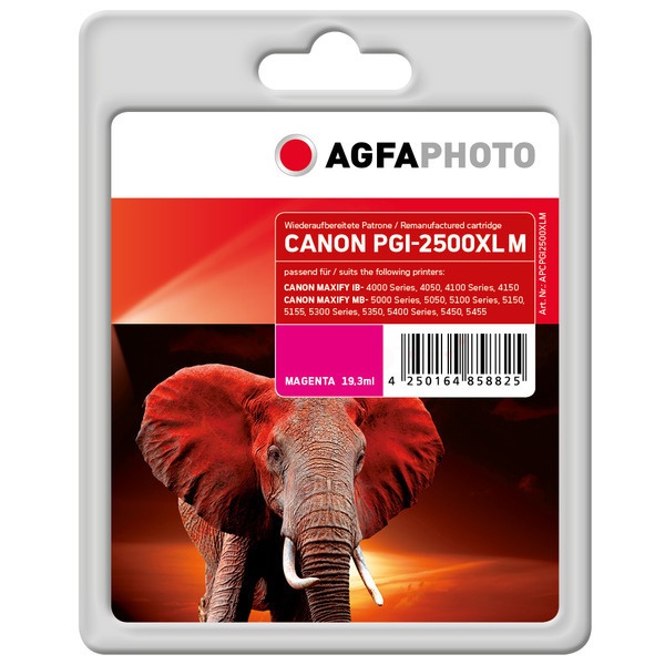 AgfaPhoto APCPGI2500XLM Tintenpatrone magenta, 1.295 Seiten 19.3ml (ersetzt Canon PGI-2500XLM)