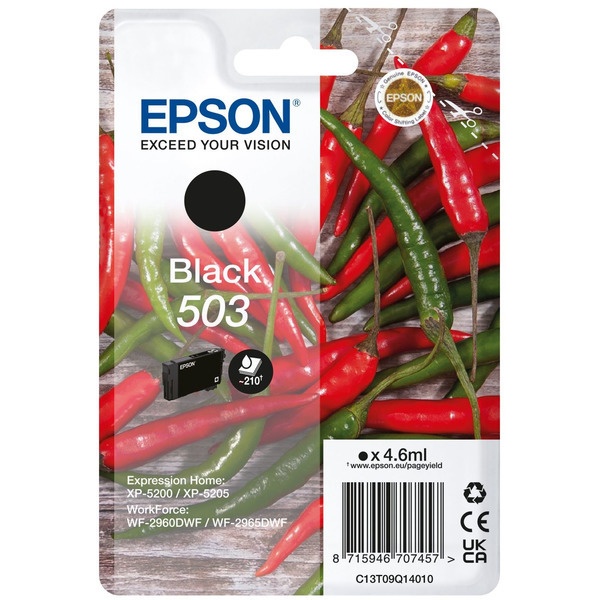 Epson C13T09Q14010/503 Tintenpatrone schwarz, 210 Seiten 4,6ml