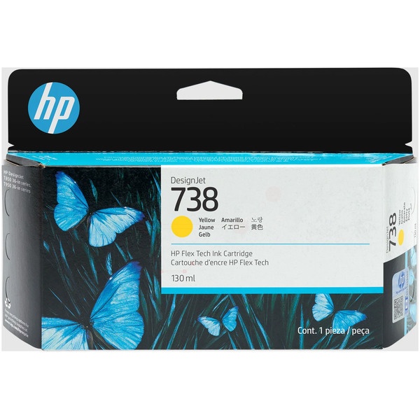 HP 498N7A/738 Tintenpatrone gelb 130ml