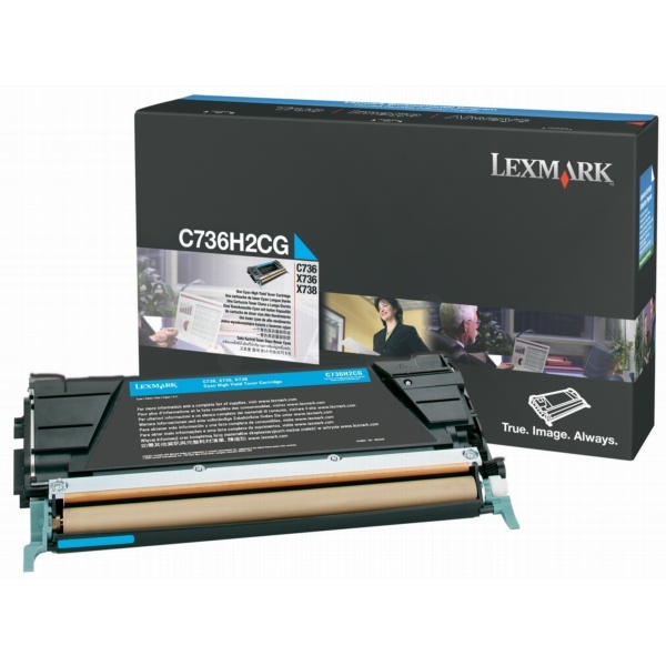 Lexmark C736H2CG Toner-Kit cyan, 10.000 Seiten/5%