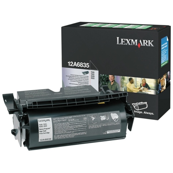 Lexmark 12A6835 Tonerkartusche schwarz High-Capacity return program, 20.000 Seiten ISO/IEC 19752