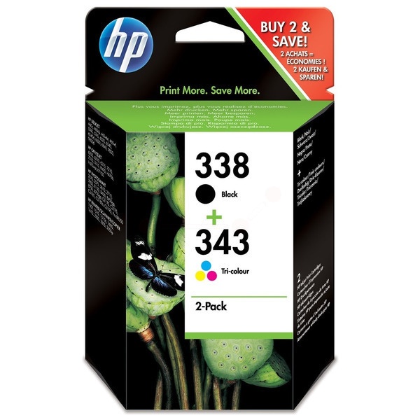 HP SD449EE/338+343 Druckkopfpatrone Multipack schwarz + color 11ml+7ml VE=2