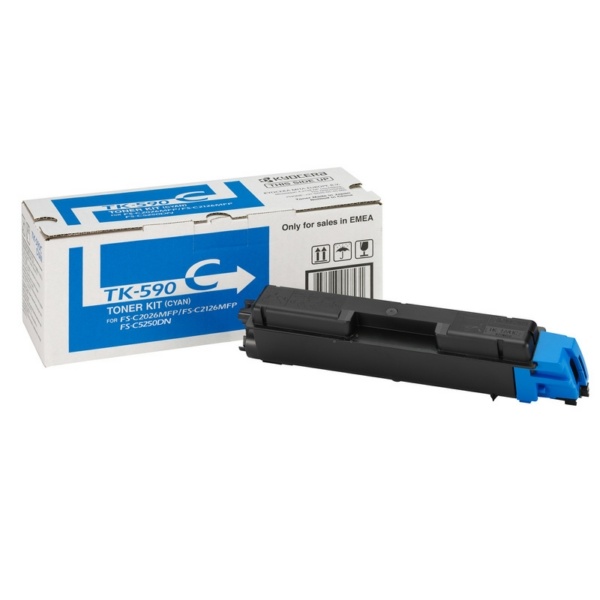 Kyocera 1T02KVCNL0/TK-590C Toner-Kit cyan, 5.000 Seiten ISO/IEC 19798