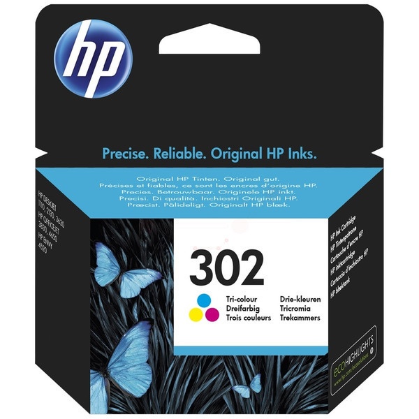 HP F6U65AE/302 Druckkopfpatrone color, 150 Seiten ISO/IEC 24711 4ml