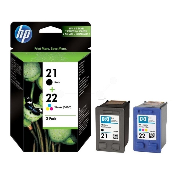 HP SD367AE/21+22 Druckkopfpatrone Multipack schwarz + color, 2x360 Seiten ISO/IEC 24711 190pg + 165 pg VE=2