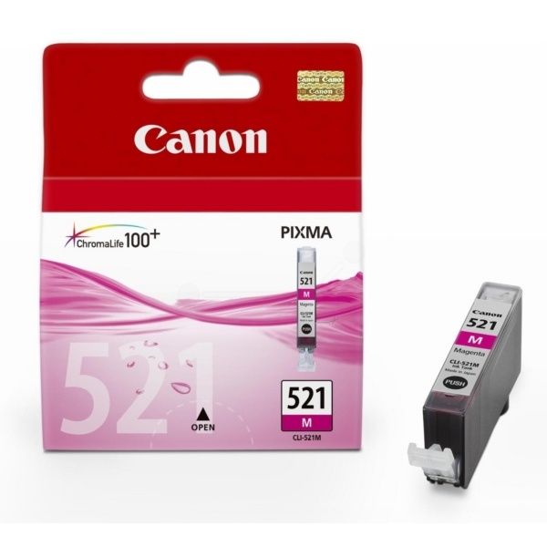 Canon 2935B001/CLI-521M Tintenpatrone magenta, 445 Seiten ISO/IEC 24711 205 Fotos 9ml