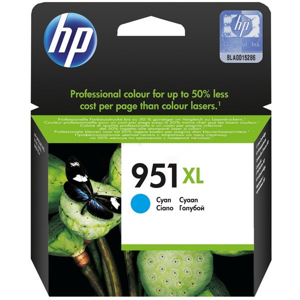 HP CN046AE/951XL Tintenpatrone cyan High-Capacity, 1.500 Seiten ISO/IEC 24711 24ml