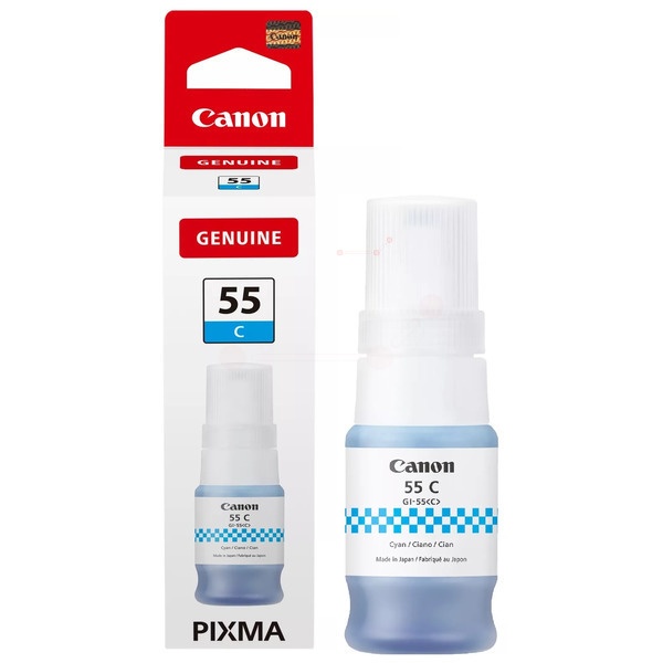 Canon 6289C001/GI-55C Tintenflasche cyan, 3.000 Seiten ISO/IEC 19752 40ml