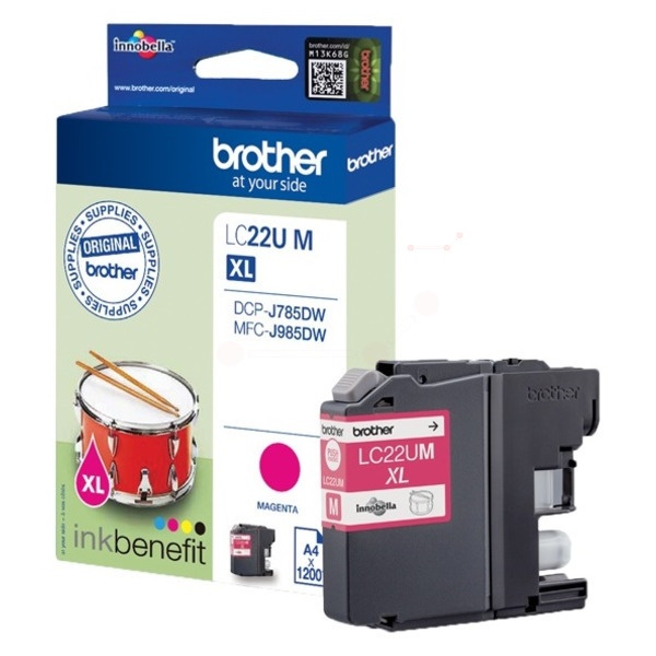 Brother LC-22UM Tintenpatrone magenta XL, 1.200 Seiten ISO/IEC 24711