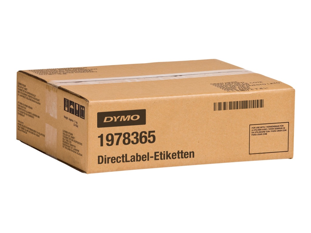 Dymo 1978365 DirectLabel-Etiketten weiss auf schwarz Vinyl 12mm x 5,5mm