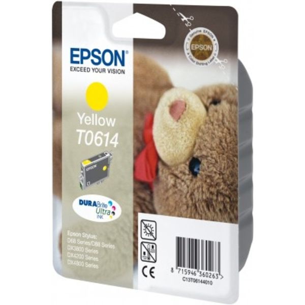 Epson C13T06144010/T0614 Tintenpatrone gelb, 250 Seiten/5% 8ml