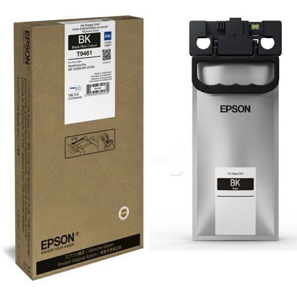 Epson C13T946140/T9461 Tintenpatrone schwarz extra High-Capacity, 10.000 Seiten 136,7ml