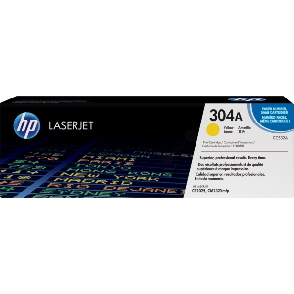 HP CC532A/304A Tonerkartusche gelb, 2.800 Seiten ISO/IEC 19798