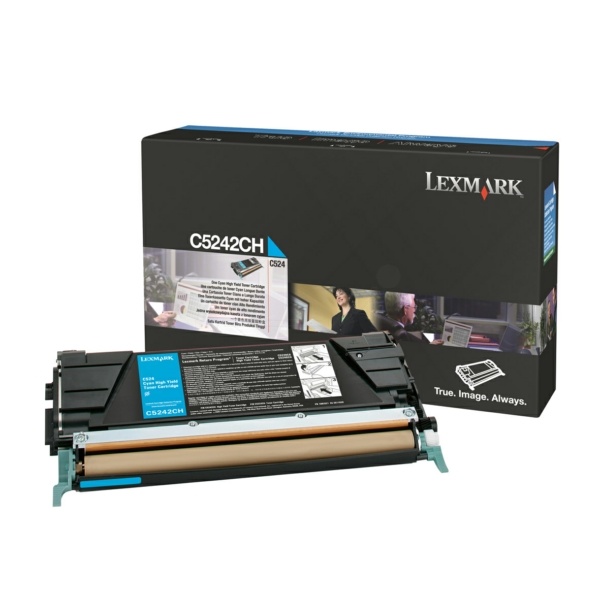 Lexmark C5242CH Toner-Kit cyan High-Capacity, 5.000 Seiten/5%