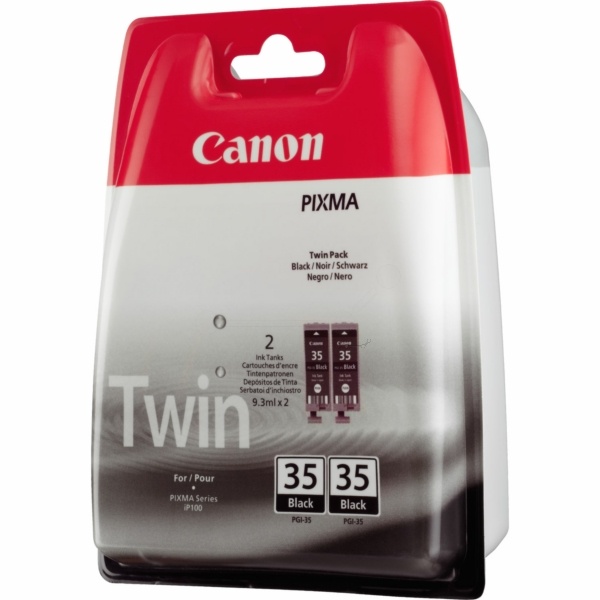 Canon 1509B029/PGI-35BK Tintenpatrone schwarz Doppelpack, 2x191 Seiten 9.3ml VE=2