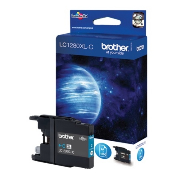 Brother LC-1280XLC Tintenpatrone cyan High-Capacity, 1.200 Seiten ISO/IEC 24711