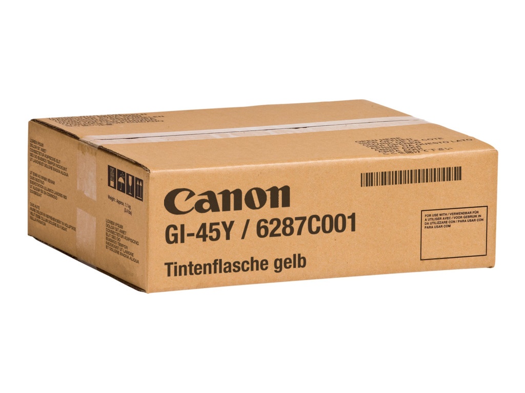 Canon 6287C001/GI-45Y Tintenflasche gelb, 3.000 Seiten ISO/IEC 19752 40ml