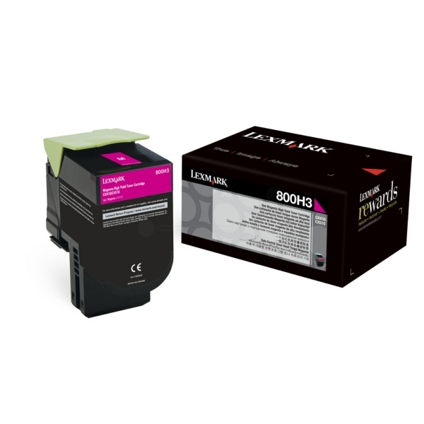 Lexmark 80C0H30/800H3 Toner-Kit magenta, 3.000 Seiten ISO/IEC 19798