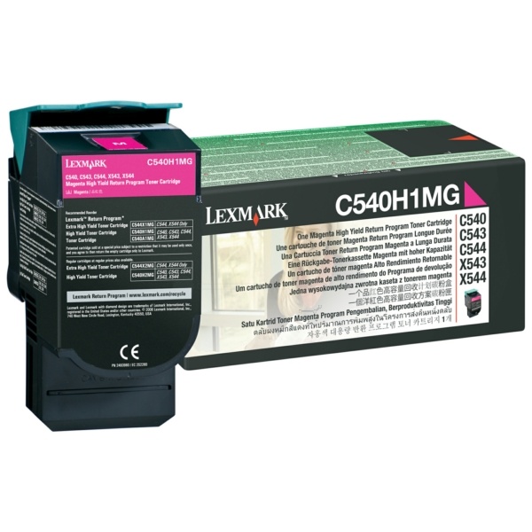 Lexmark C540H1MG Toner magenta return program, 2.000 Seiten ISO/IEC 19798