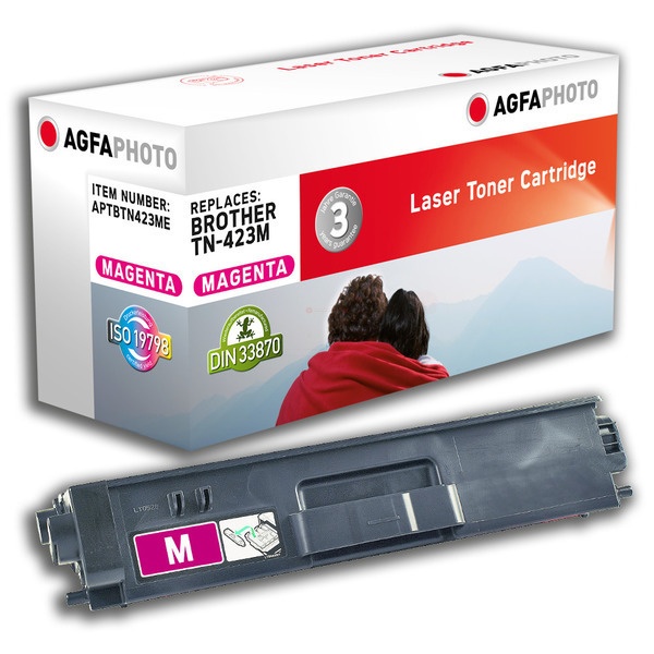 AgfaPhoto APTBTN423ME Toner-Kit magenta, 4.000 Seiten 111 Gramm (ersetzt Brother TN423M)