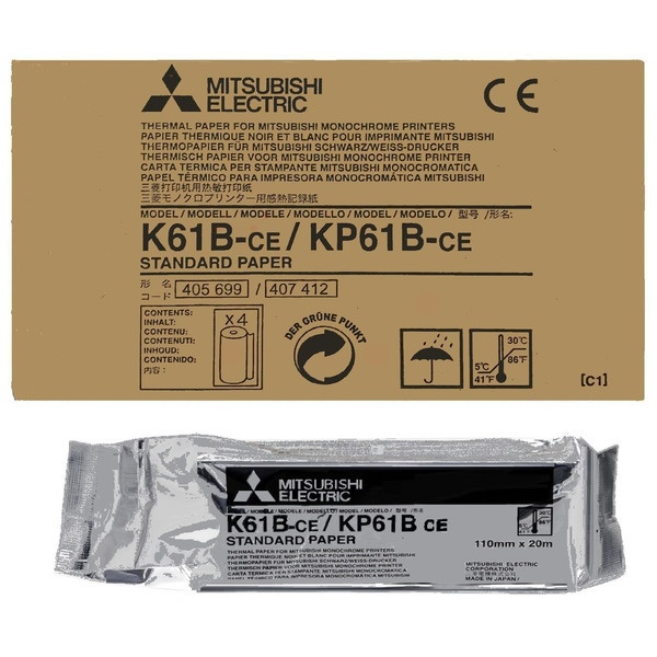 Mitsubishi KP-61B Thermopapierrolle 110mm x 21m VE=4