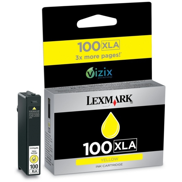 Lexmark 14N1095E/100XLA Tintenpatrone gelb High-Capacity, 600 Seiten ISO/IEC 24711