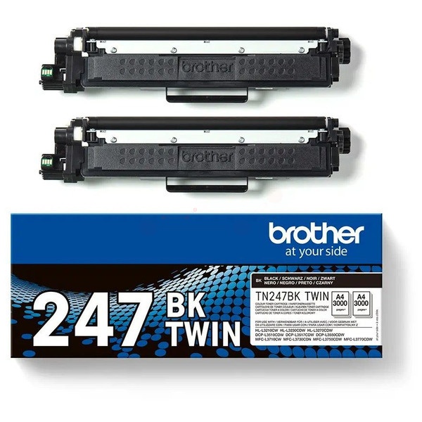 Brother TN-247BKTWIN Toner-Kit schwarz Doppelpack, 2x3.000 Seiten ISO/IEC 19752 VE=2