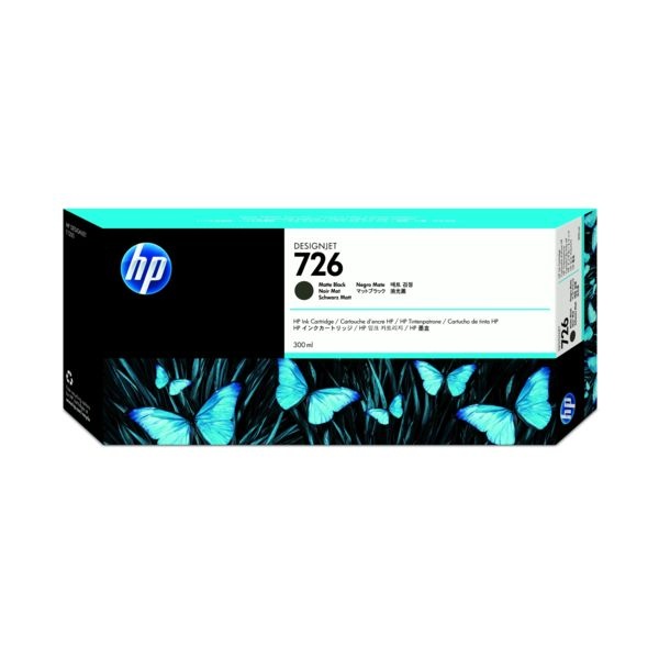 HP CH575A/726 Tintenpatrone schwarz matt 300ml