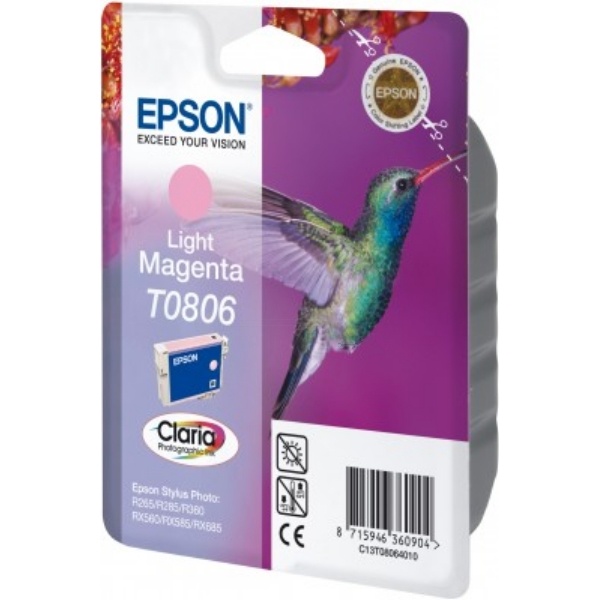 Epson C13T08064010/T0806 Tintenpatrone magenta hell, 520 Seiten ISO/IEC 24711 7.4ml