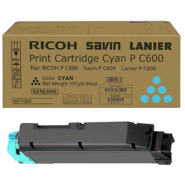 Ricoh 408315/PC600 Toner-Kit cyan, 12.000 Seiten ISO/IEC 19752