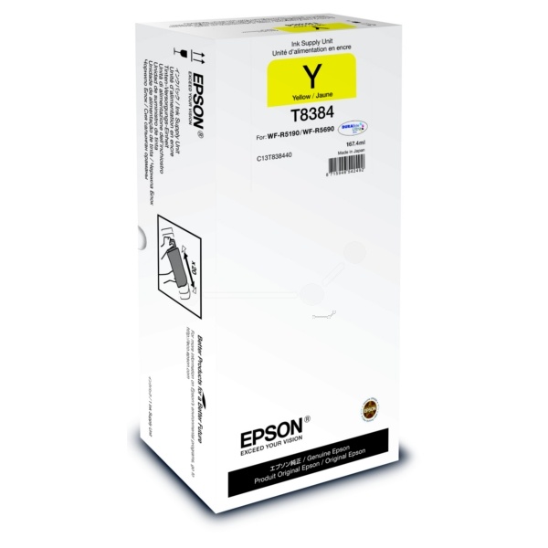 Epson C13T838440/T8384 Tintenpatrone gelb, 20.000 Seiten 167.4ml