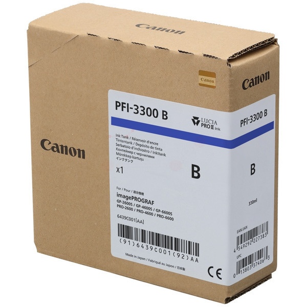 Canon 6439C001/PFI-3300B Tintenpatrone blau 330ml