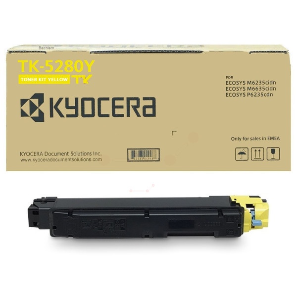 Kyocera 1T02TWANL0/TK-5280Y Toner-Kit gelb, 11.000 Seiten ISO/IEC 19752