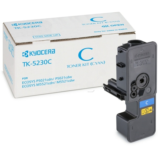 Kyocera 1T02R9CNL0/TK-5230C Toner-Kit cyan, 2.200 Seiten ISO/IEC 19752