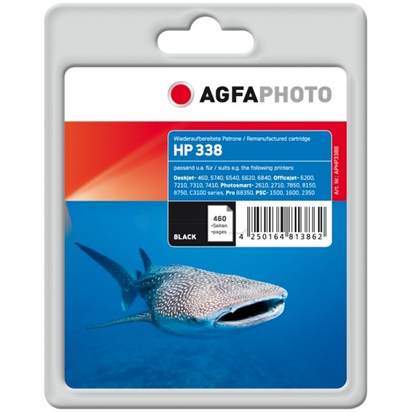 AgfaPhoto APHP338B Druckkopfpatrone schwarz, 460 Seiten ISO/IEC 24711 21ml (ersetzt HP 338)