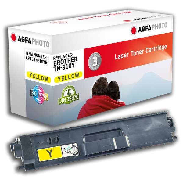 AgfaPhoto APTBTN910YE Toner-Kit gelb, 9.000 Seiten 22 Gramm (ersetzt Brother TN910Y)