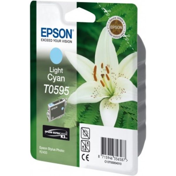 Epson C13T05954010/T0595 Tintenpatrone cyan hell, 520 Seiten 13ml