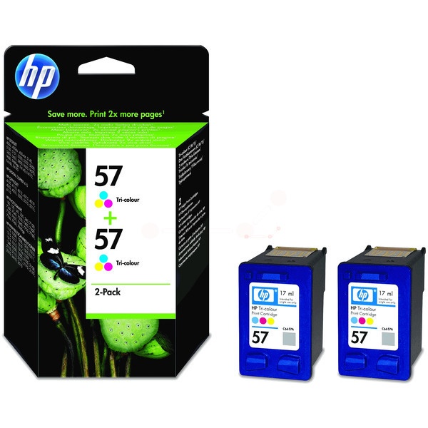 HP C9503AE/57 Druckkopfpatrone color Doppelpack, 2x500 Seiten ISO/IEC 24711 17ml VE=2