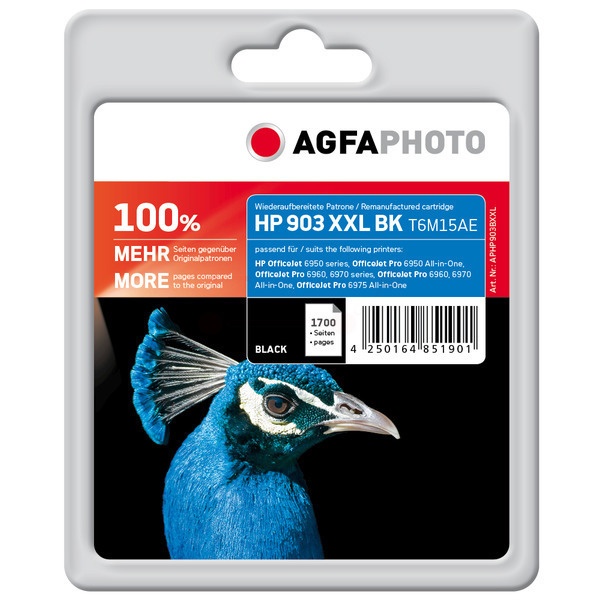 AgfaPhoto APHP903BXXL Tintenpatrone schwarz, 1.700 Seiten 21.5ml (ersetzt HP 903XL)