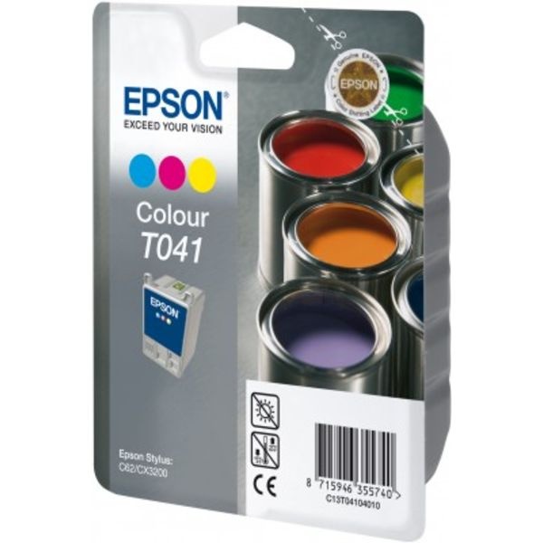 Epson C13T04104010/T041 Tintenpatrone color, 300 Seiten ISO/IEC 24711 37ml