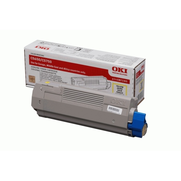 OKI 43872305 Toner gelb, 2.000 Seiten/5%