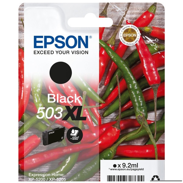 Epson C13T09R14010/503XL Tintenpatrone schwarz High-Capacity, 550 Seiten 9,2ml