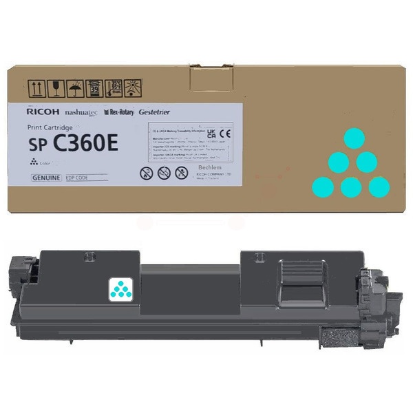 Ricoh 408189/SPC360E Toner-Kit cyan, 1.500 Seiten ISO/IEC 19752