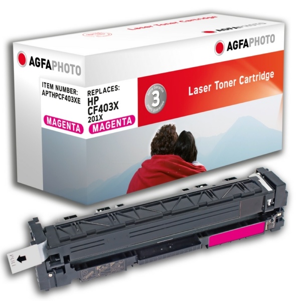 AgfaPhoto APTHPCF403XE Tonerkartusche magenta, 2.300 Seiten 50 Gramm (ersetzt HP 201X/CF403X)