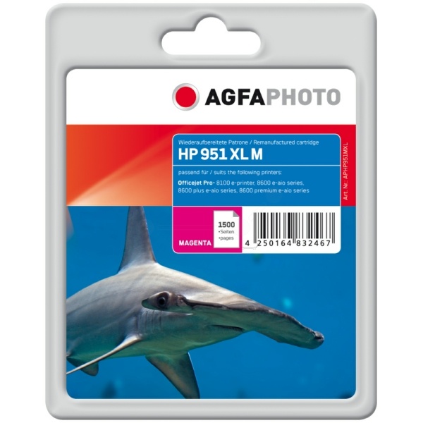 AgfaPhoto APHP951MXL Tintenpatrone magenta, 1.500 Seiten 25ml (ersetzt HP 951XL)