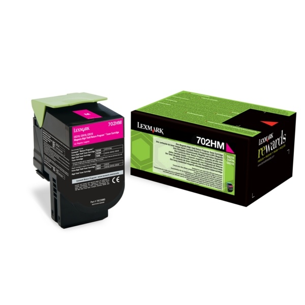 Lexmark 70C2HM0/702HM Toner-Kit magenta return program, 3.000 Seiten ISO/IEC 19798