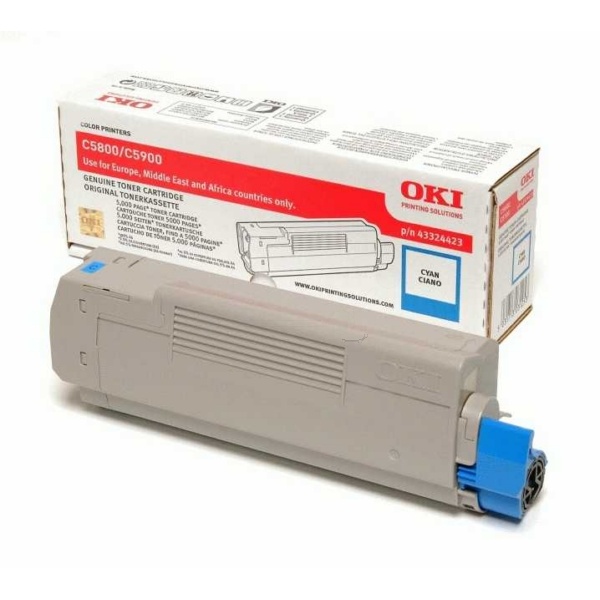 OKI 43324423 Toner cyan, 5.000 Seiten/5%