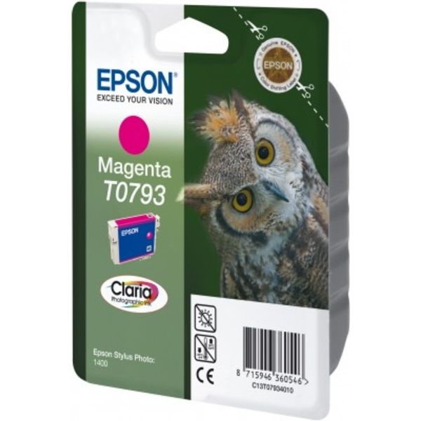 Epson C13T07934010/T0793 Tintenpatrone magenta, 685 Seiten ISO/IEC 24711 11ml